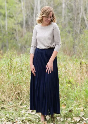 Pleated Poise Maxi Skirt