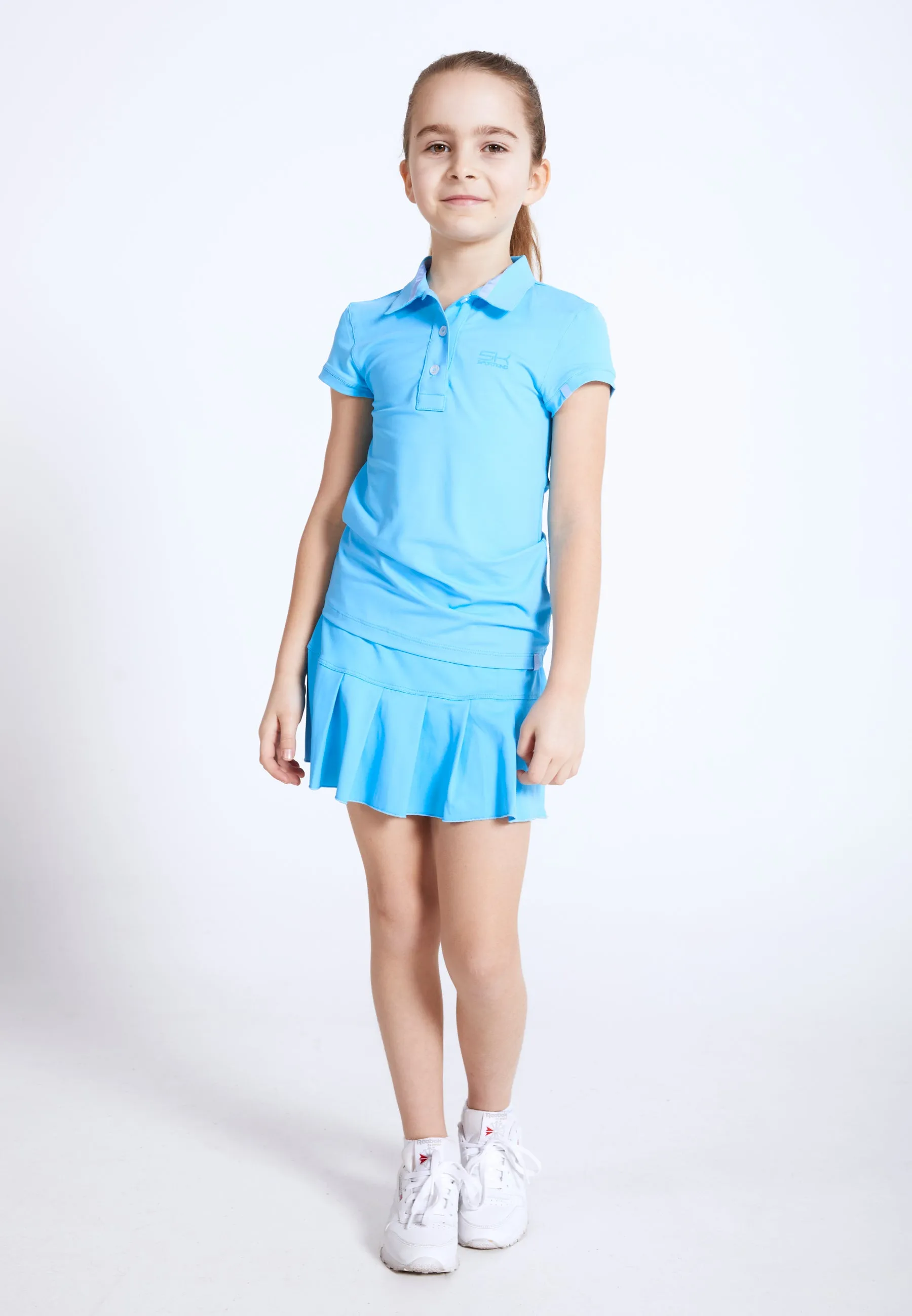 Pleated Tennis Skort, light blue