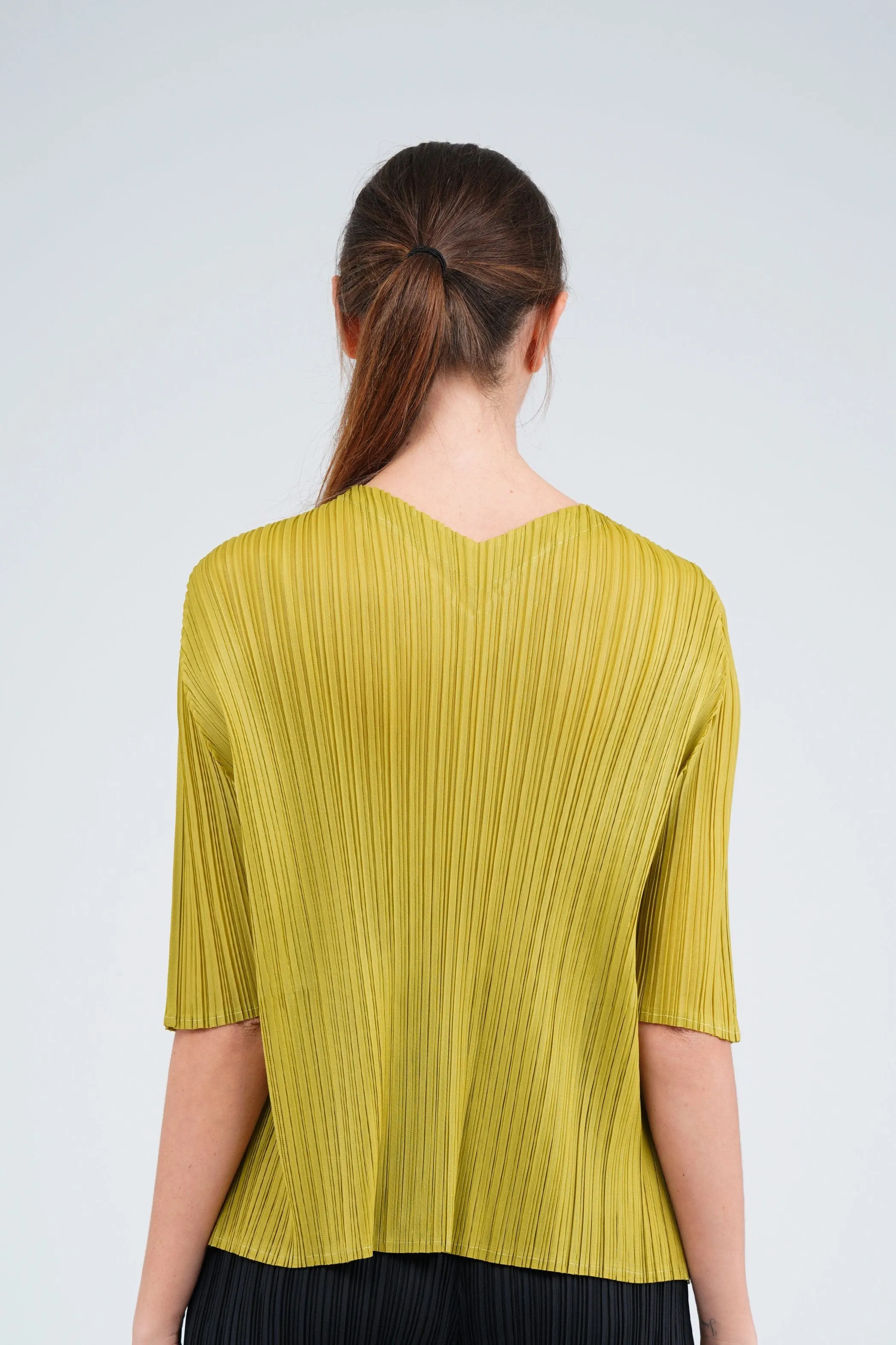 Pleated V-Neck Top