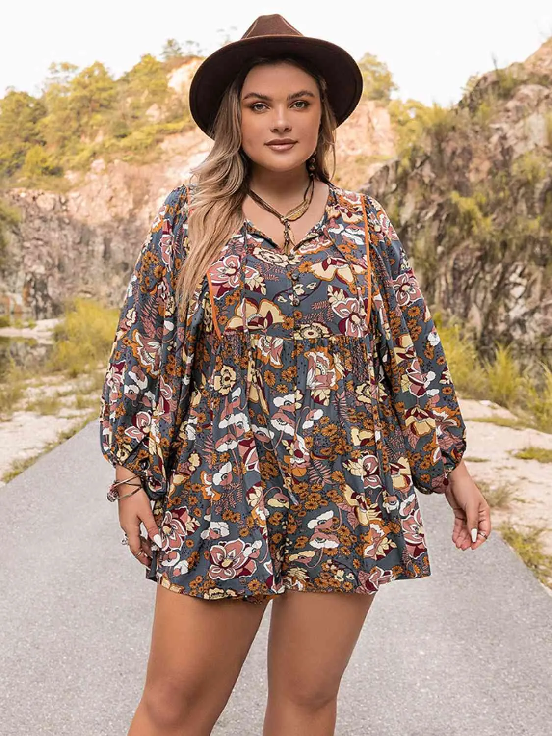 Plus Size Summer Vacay Boho Romper