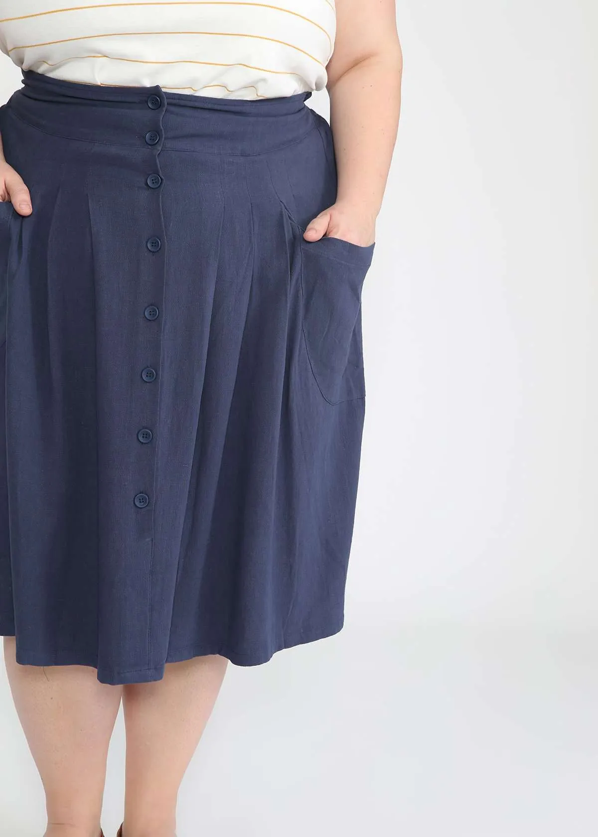 Pocket Front Midi Skirt - FINAL SALE