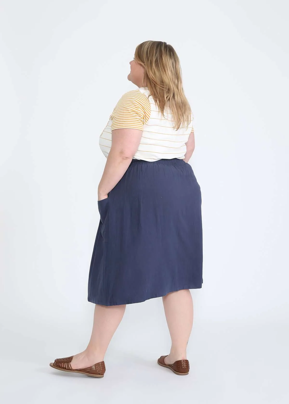 Pocket Front Midi Skirt - FINAL SALE