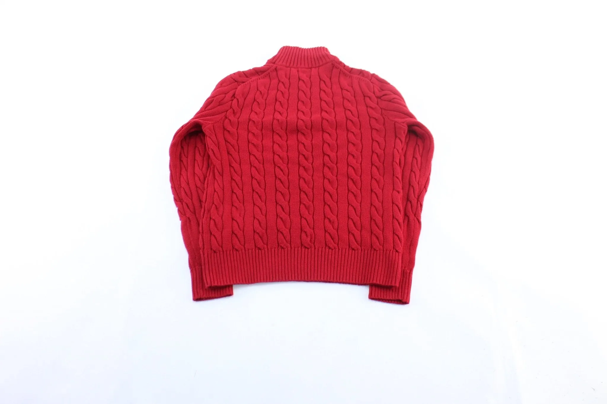 Polo by Ralph Lauren Red Cable Knit Pullover Sweater