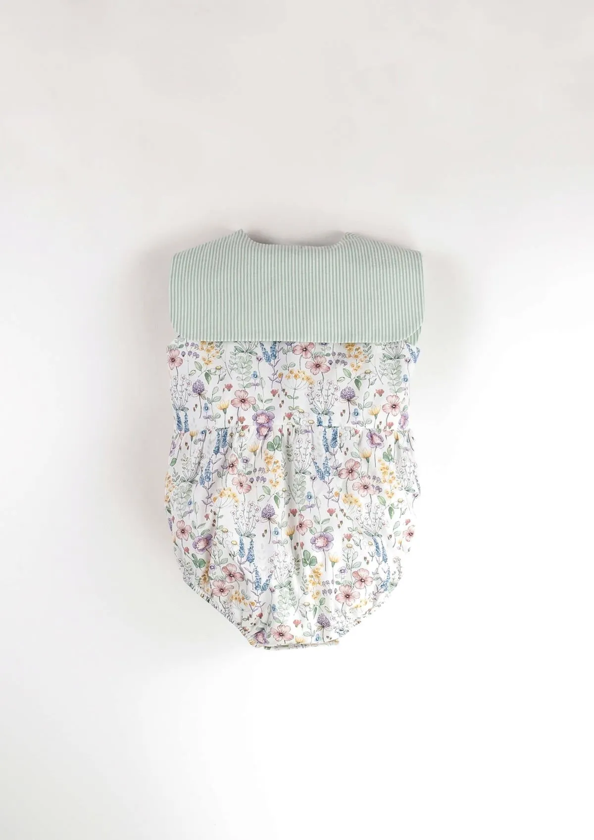 Popelin Organic Cotton Floral  Baby Romper