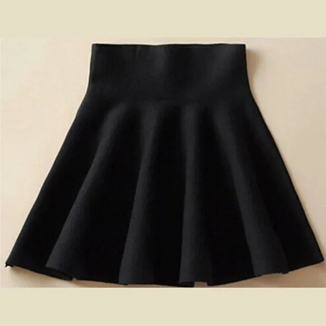 Pre Order:  Stretch Pleated Midi Knit Skirt