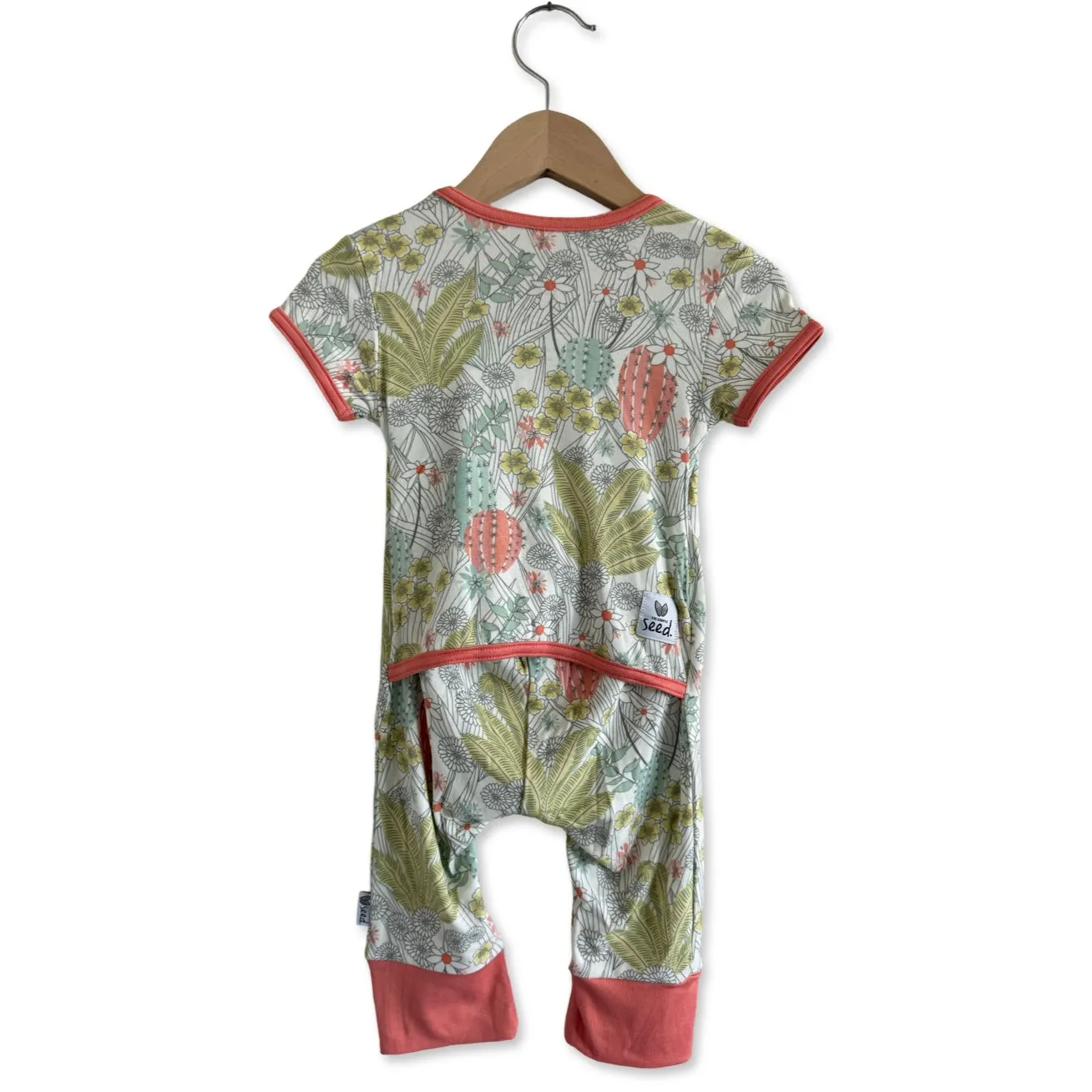 Prickly Petals Adaptive Tube Access Mini Ribbed Short Long Romper