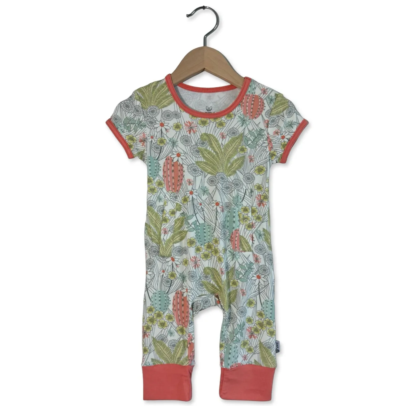 Prickly Petals Adaptive Tube Access Mini Ribbed Short Long Romper