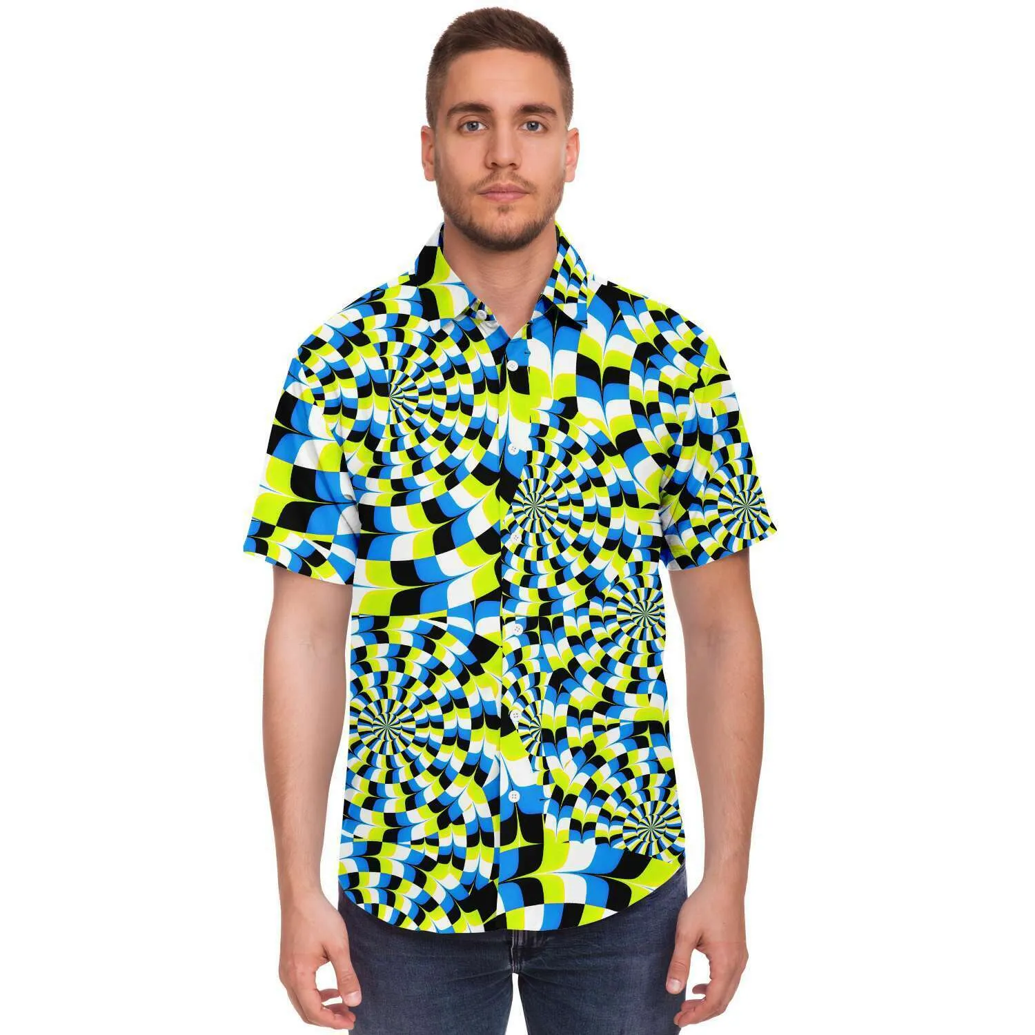 Psychedelic Sunflower Button Shirt | Hubert S