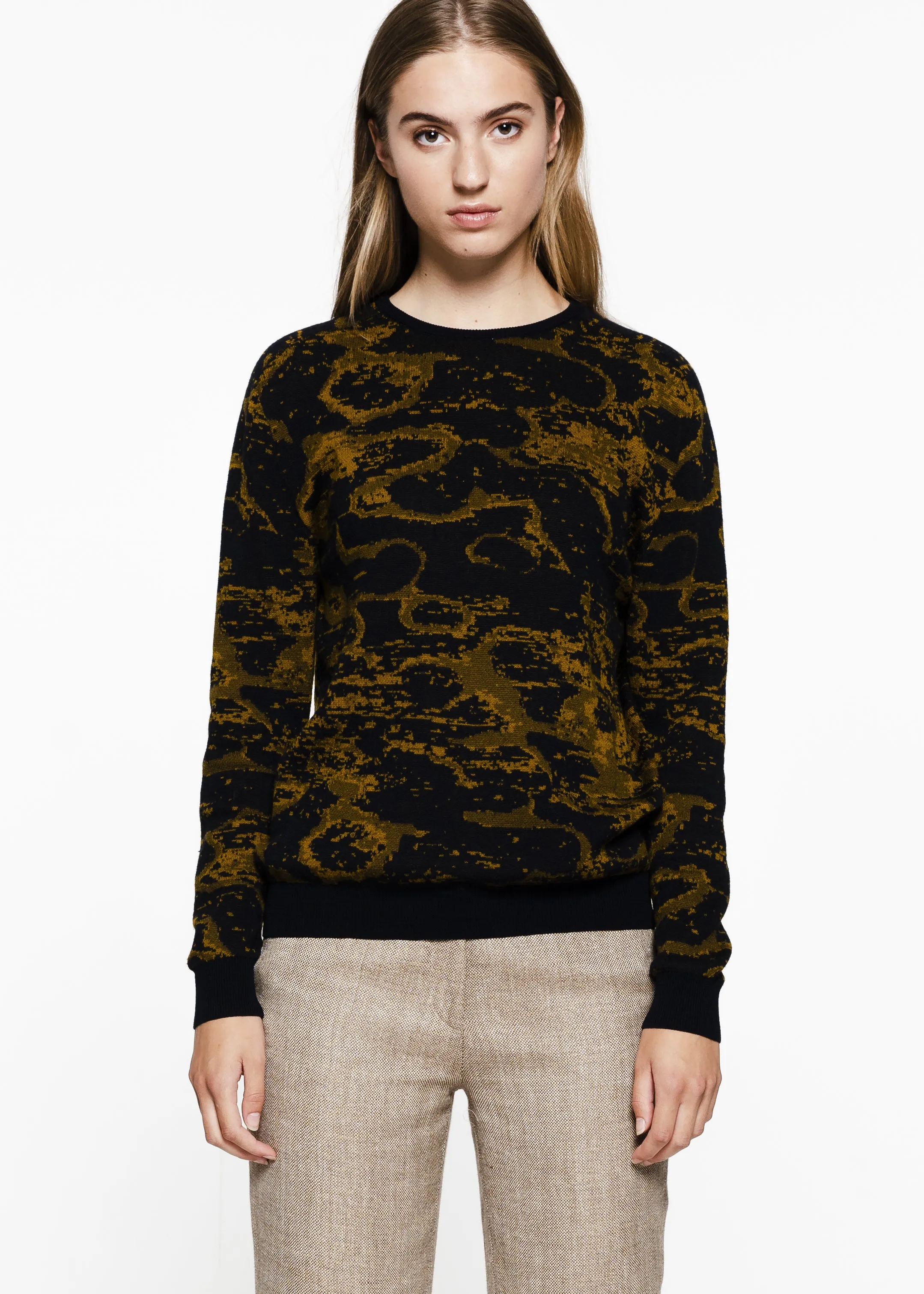 Pure Merino Wool sweater Shebano Nuvola Midnight