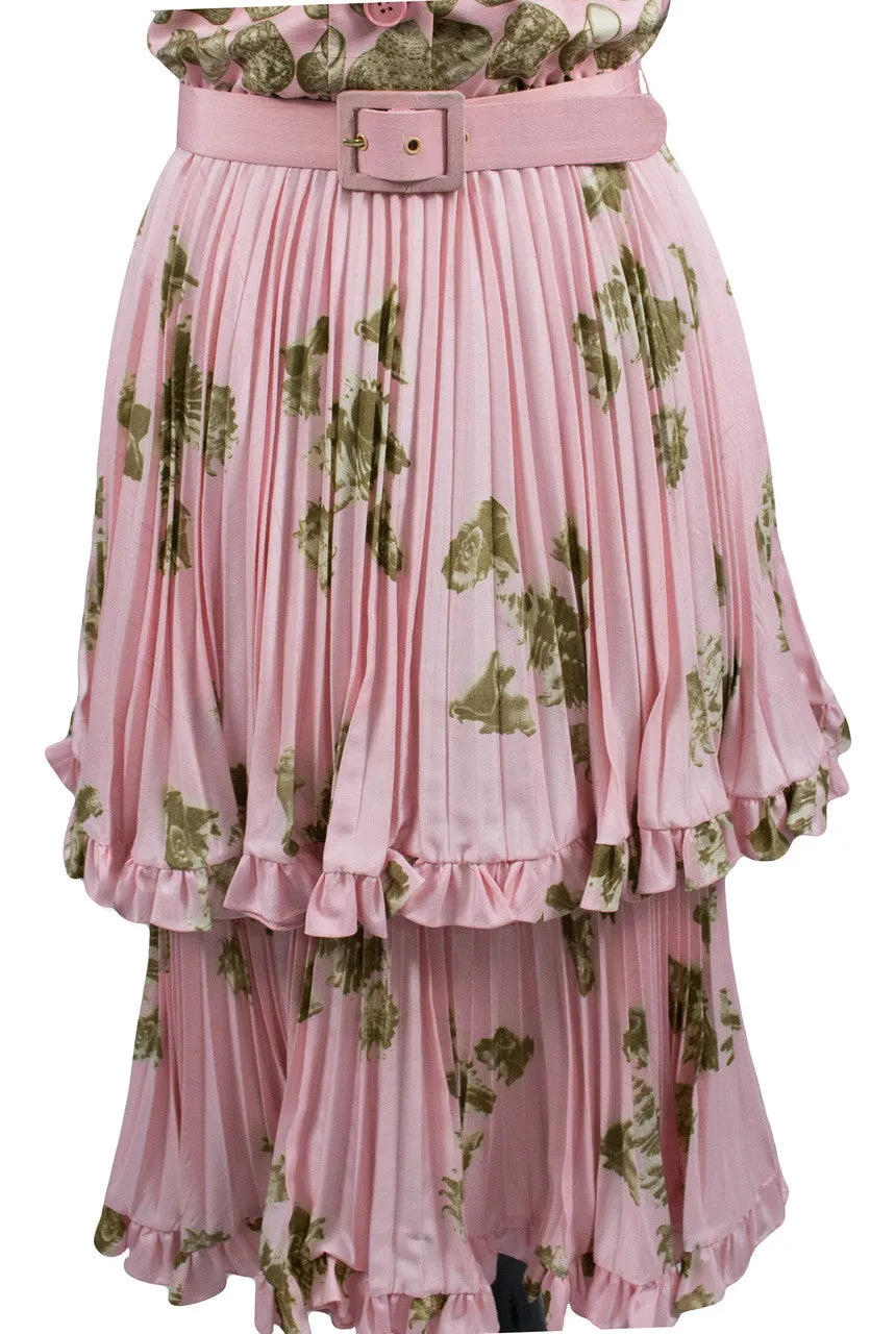 Rare Valentino vintage pink silk seashell dress