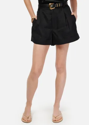 Ravi Linen Short Black