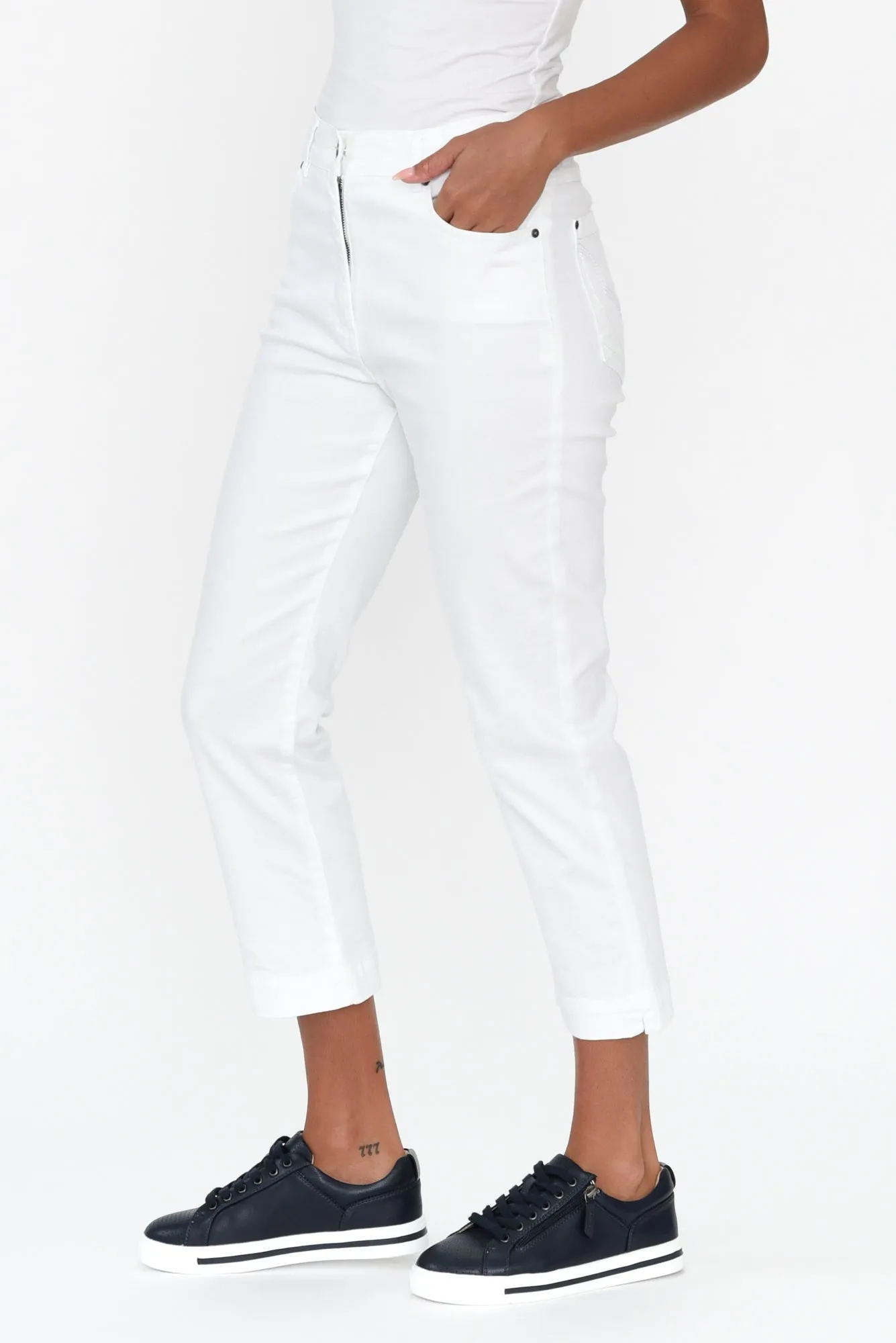 Rosanna White Denim Cropped Jeans