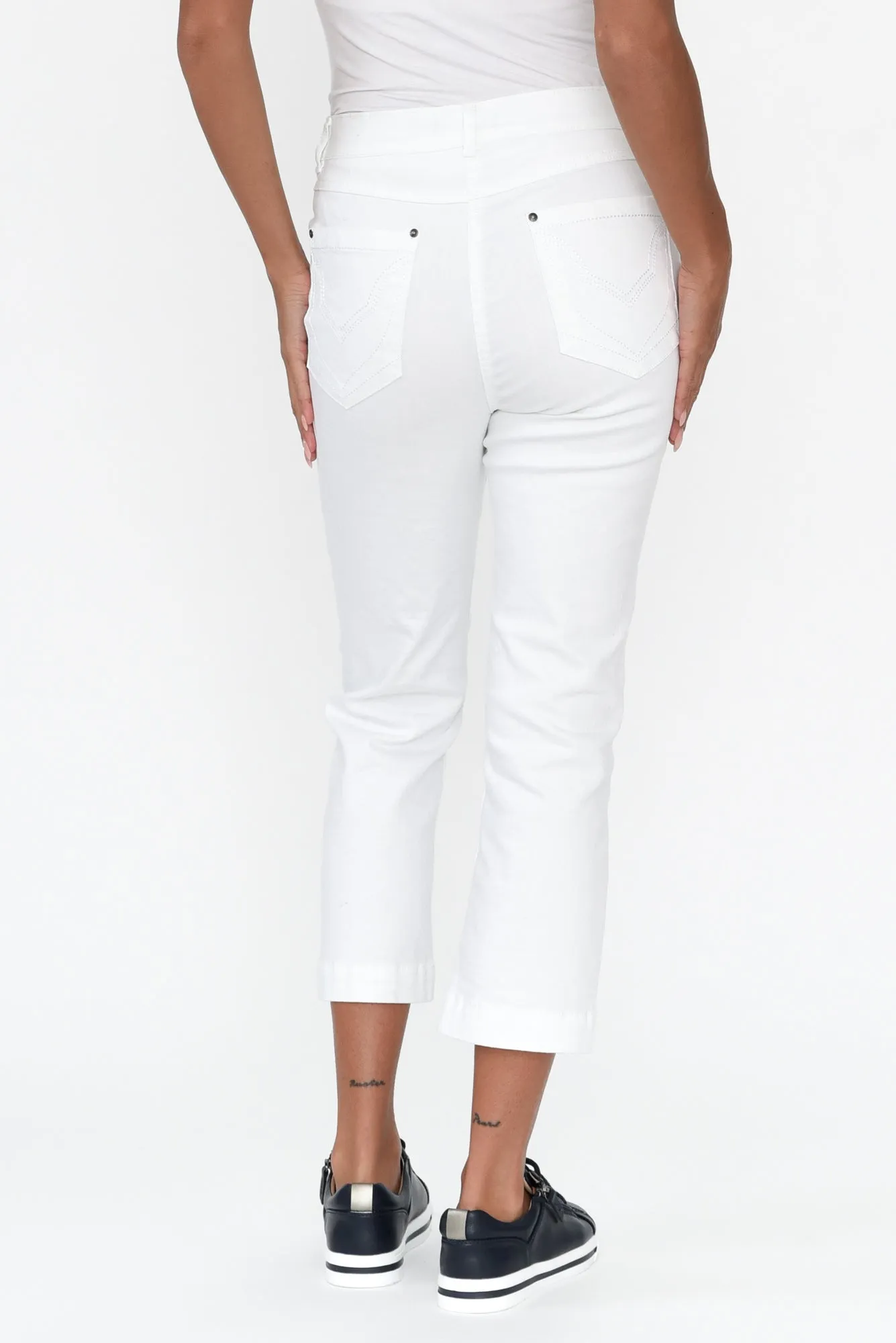 Rosanna White Denim Cropped Jeans