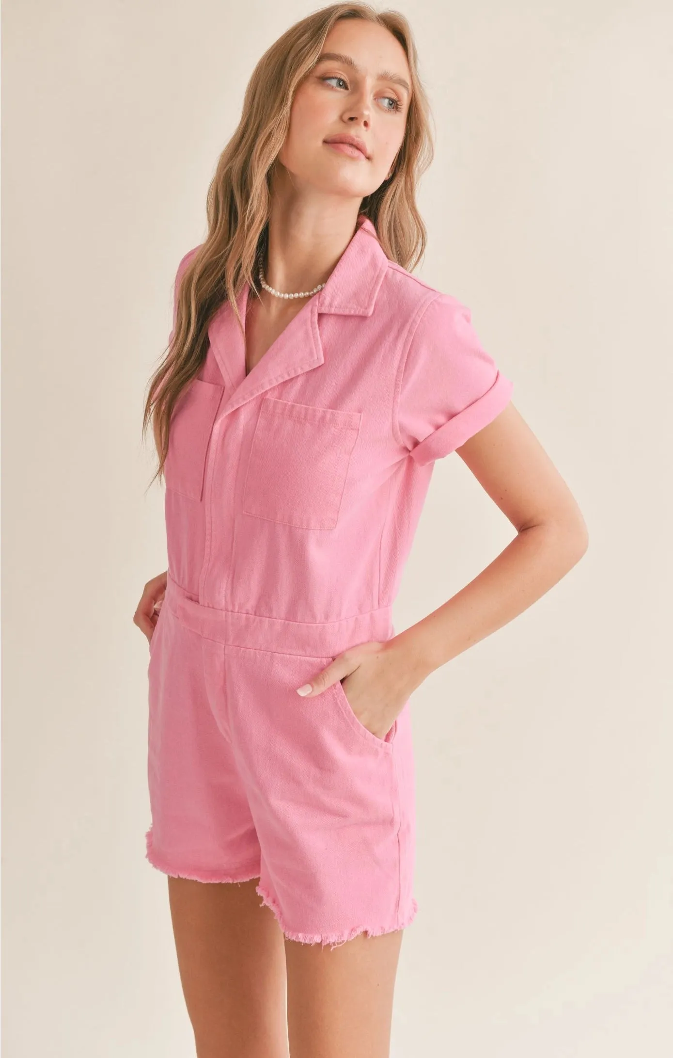 Sadie & Sage Sweet Pea Denim Romper