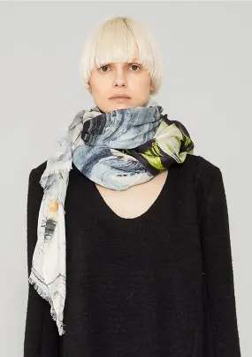 SCARF FRINGE - SOFT MODAL printed drawings