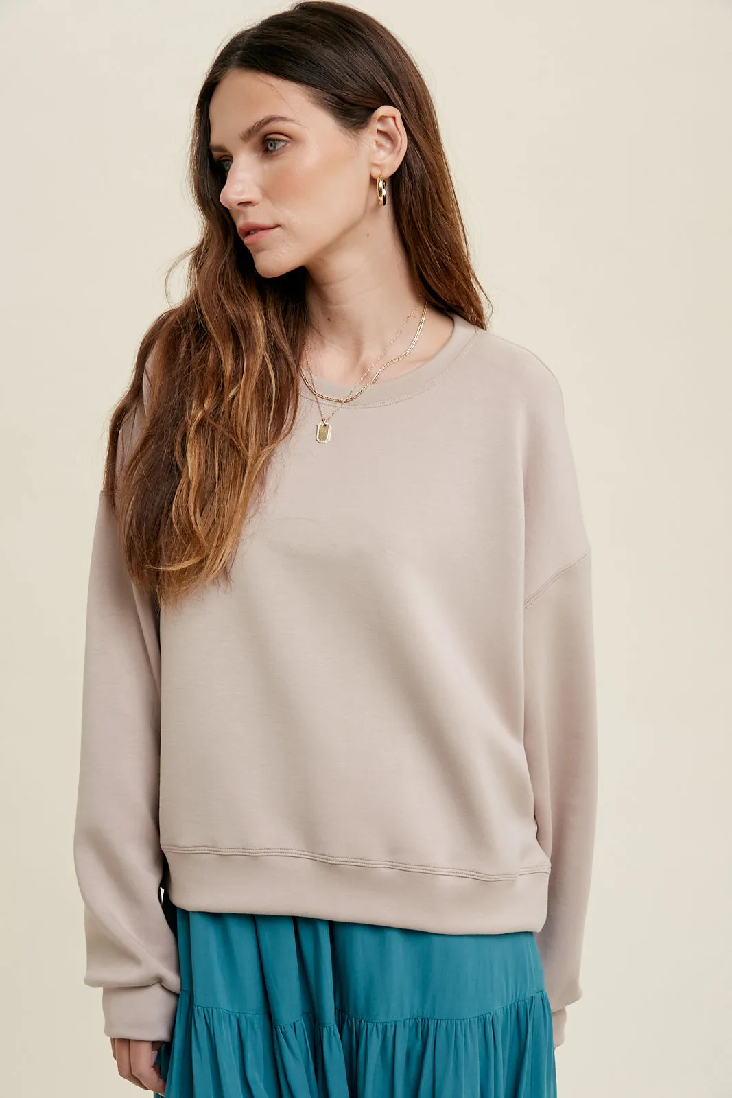 Scuba relaxed crop sweatshirt