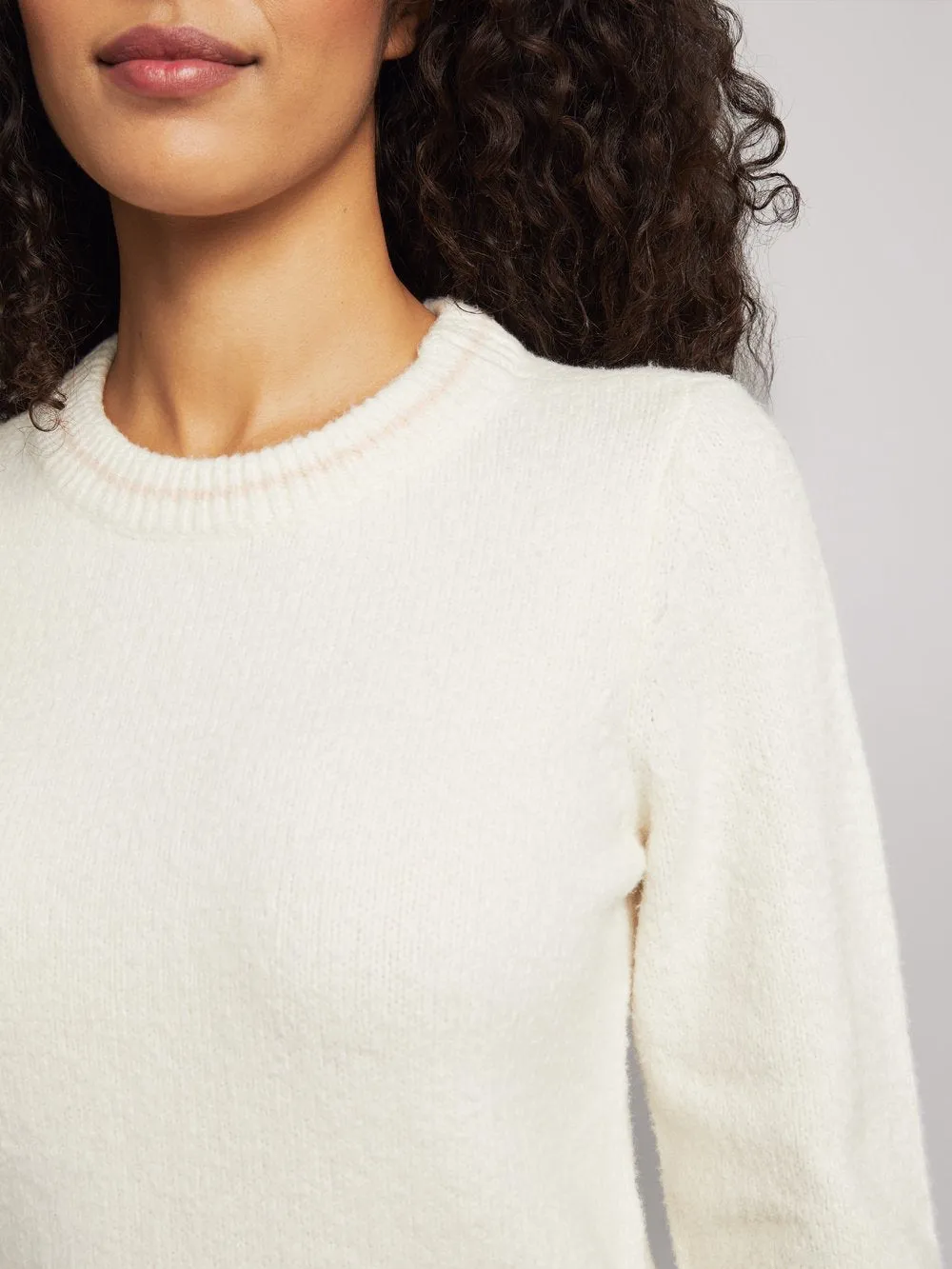 Serene Tipped Sweater in Canvas Rose