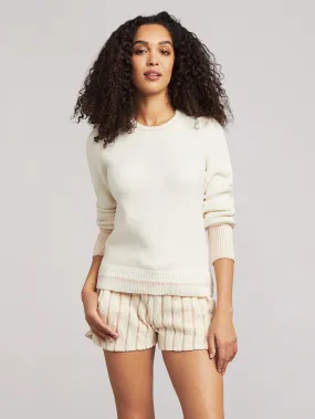 Serene Tipped Sweater in Canvas Rose