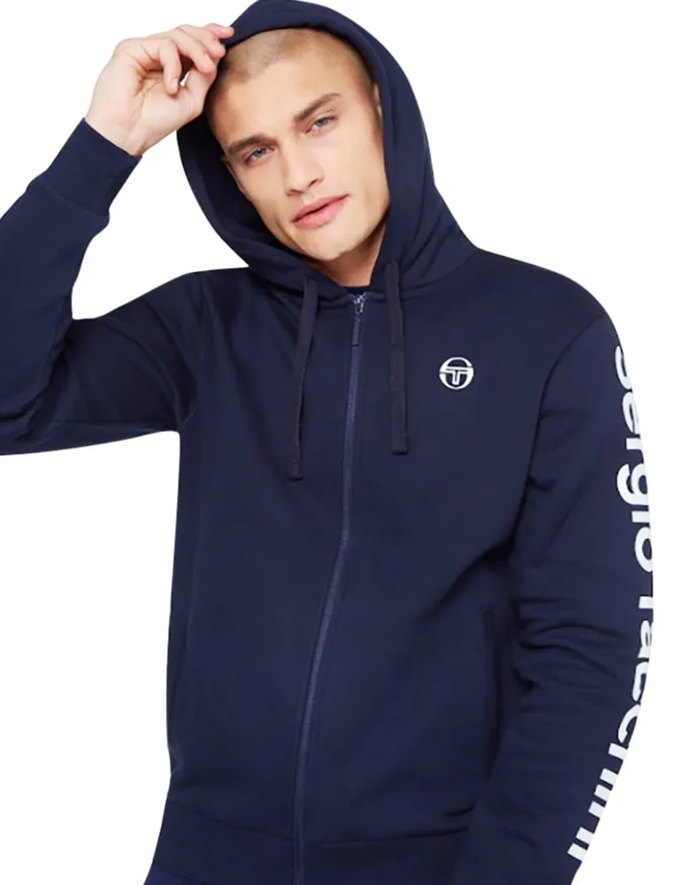 Sergio Tacchini Men's Narmar Zip Front Hoodie Sweatshirt