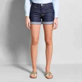 Short Sylvette jeans bleu taille standard