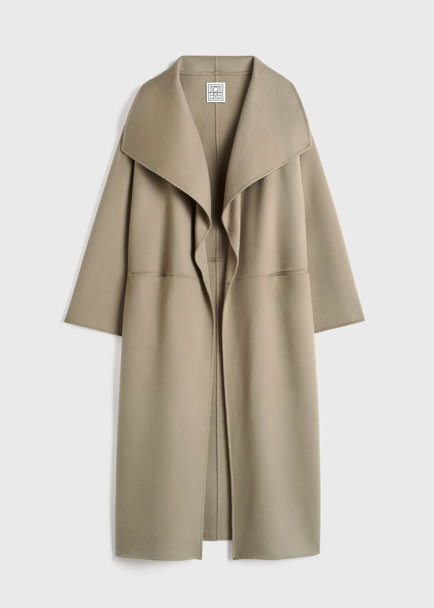 Signature wool cashmere coat truffle