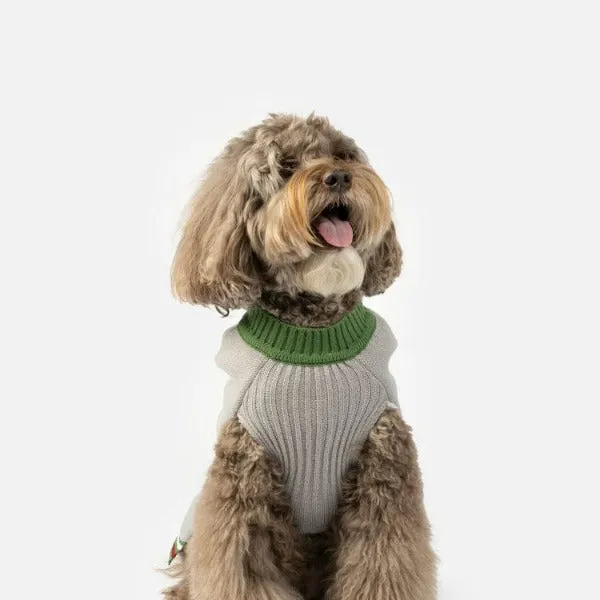 Silver Paw Santa Holiday Cardigan