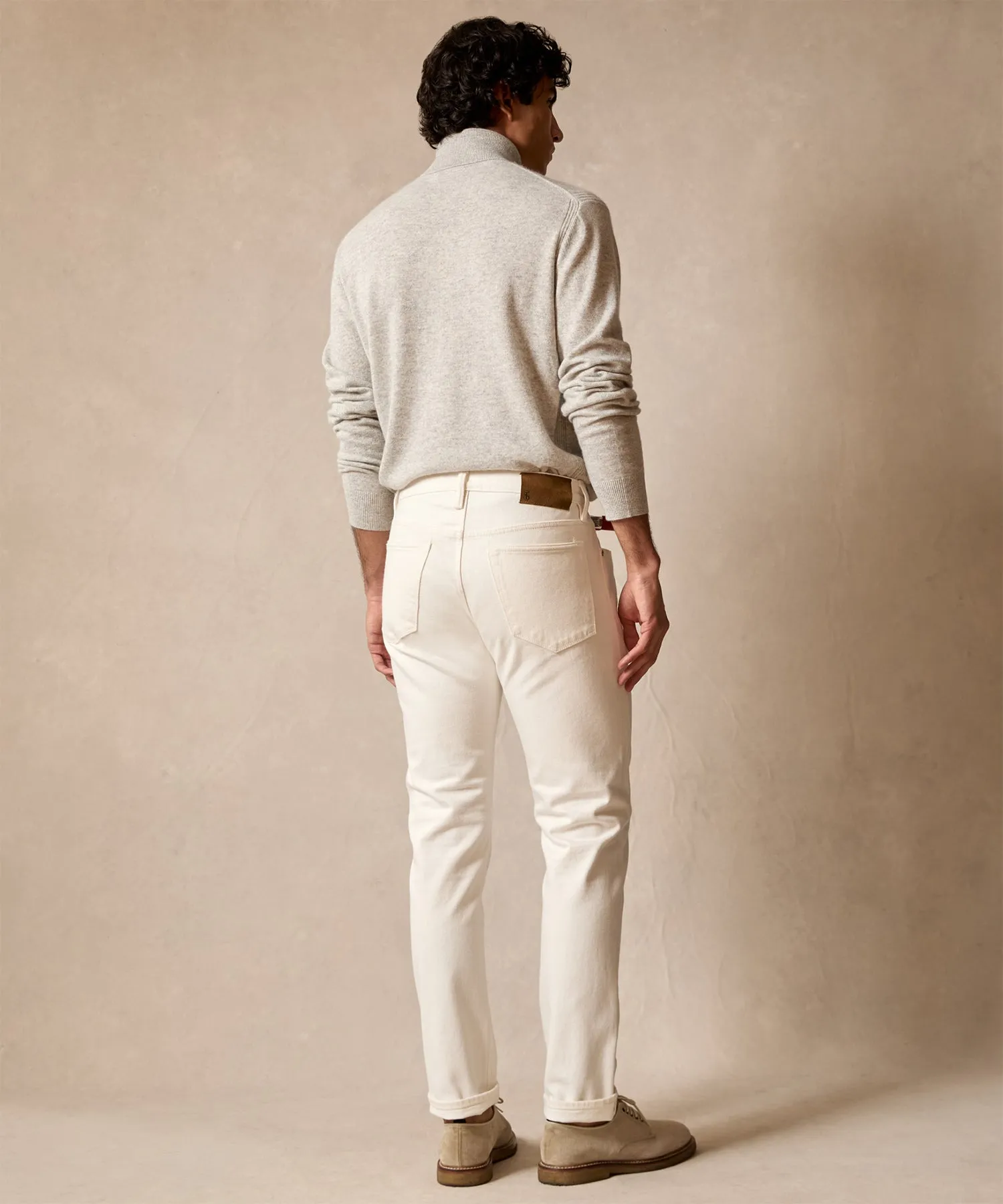 Slim Japanese Stretch Selvedge Jean in White