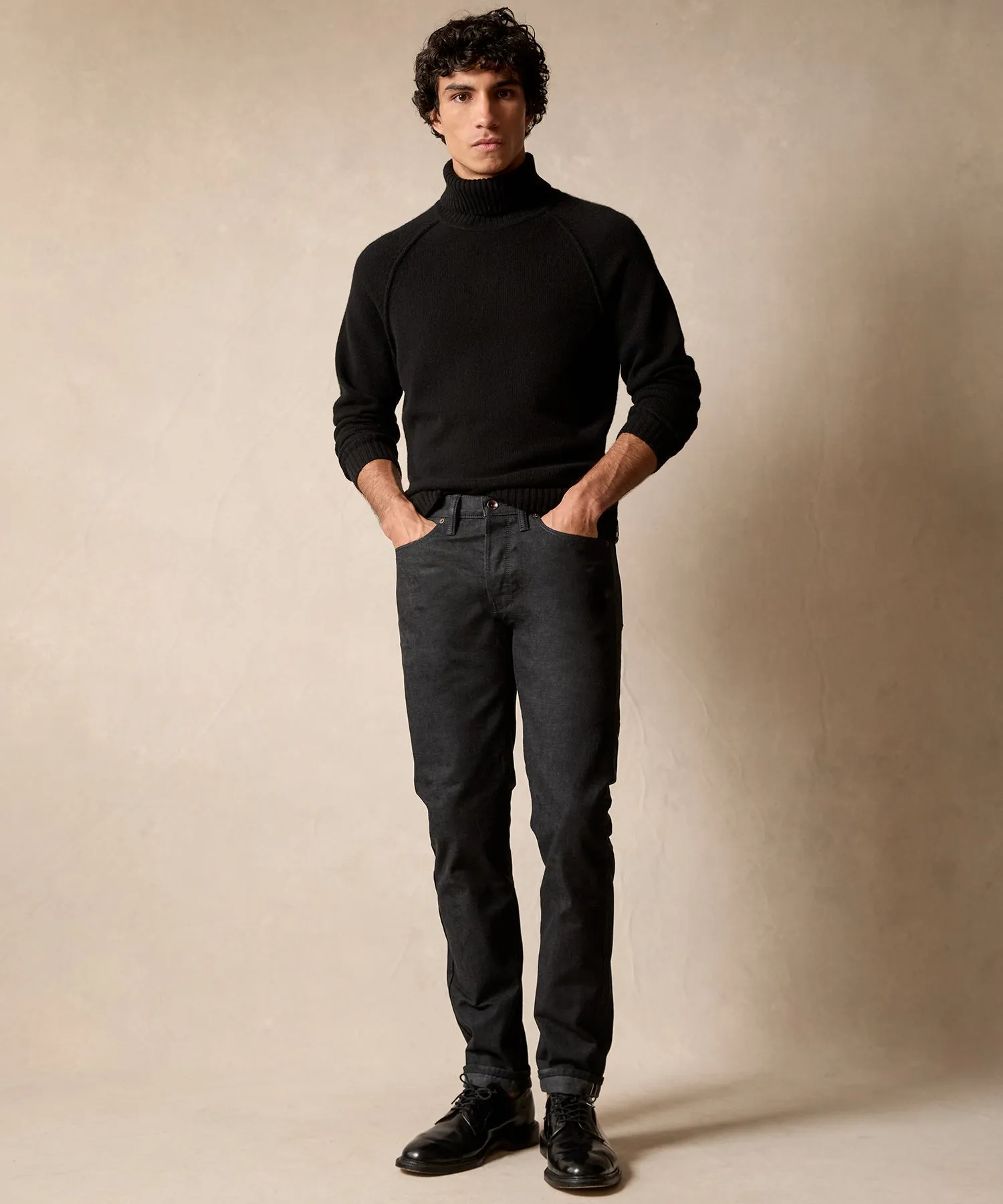 Slim Lightweight Japanese Selvedge Jean in Charcoal