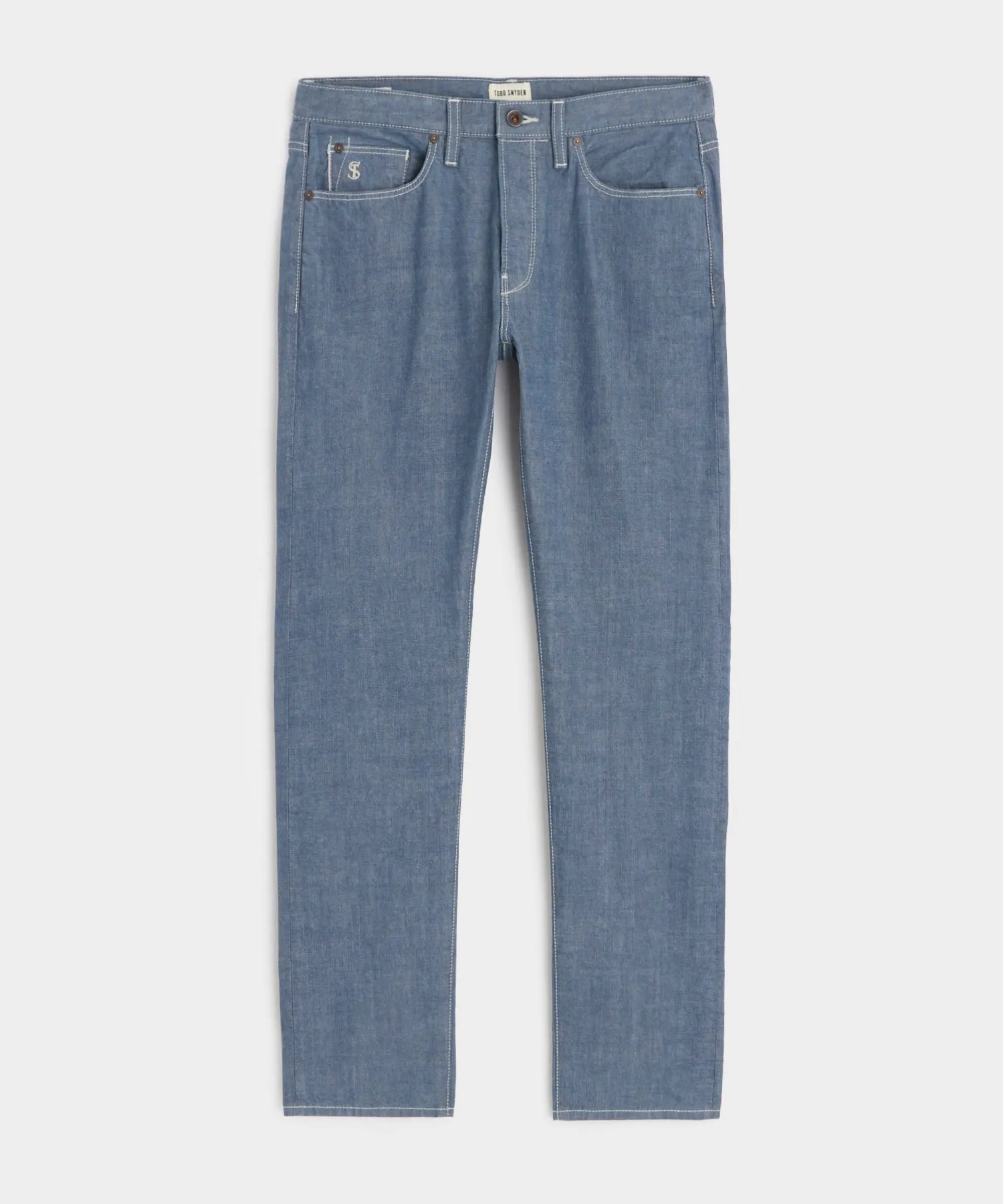 Slim Lightweight Japanese Selvedge Jean in Slate Blue