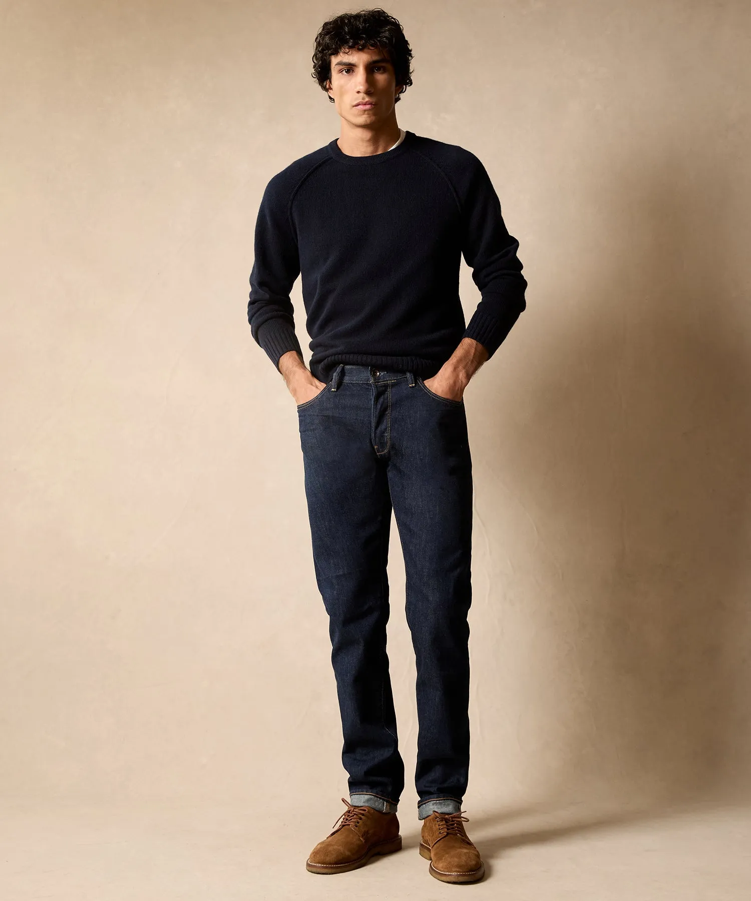 Slim Selvedge Jean in Indigo Rinse