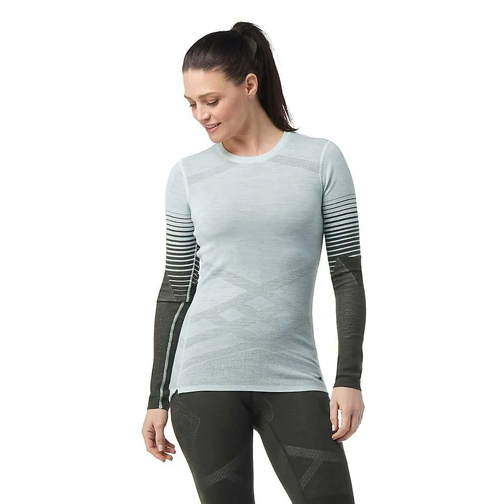 Smartwool Womens Intraknit Thermal Merino Base Layer Pattern Crew