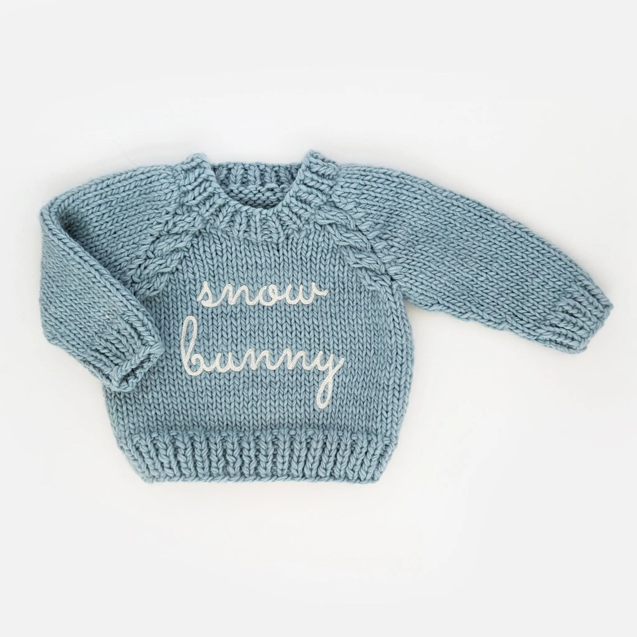 Snow Bunny Surf Blue Crew Neck Sweater for Baby & Toddler