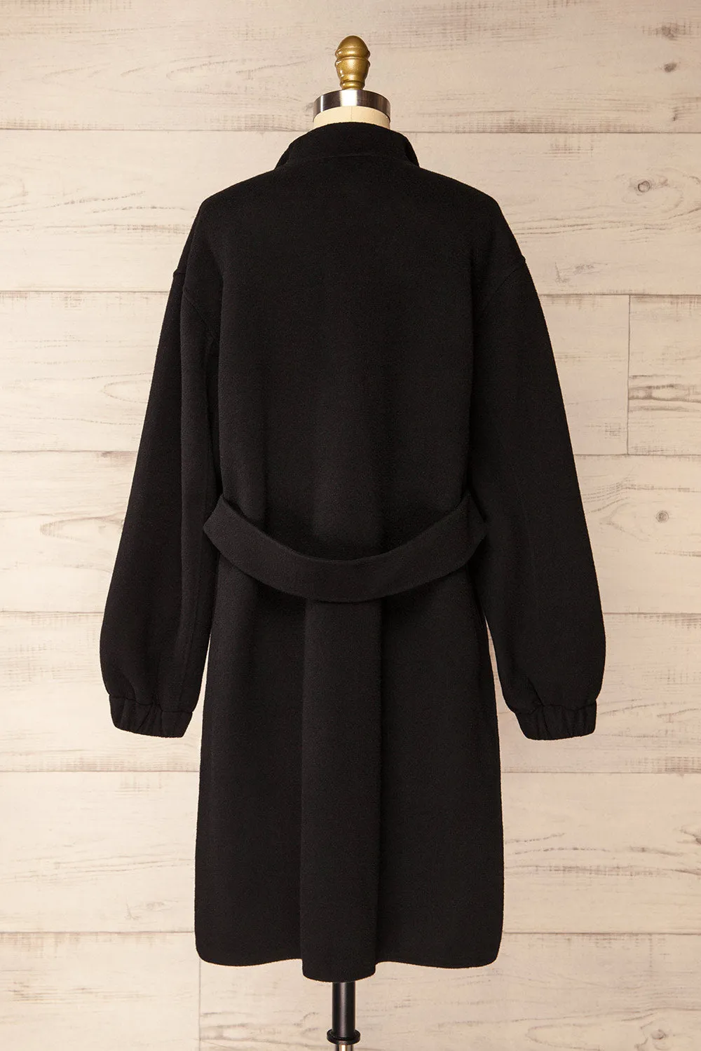 Souzie Black | Oversized Wool Coat