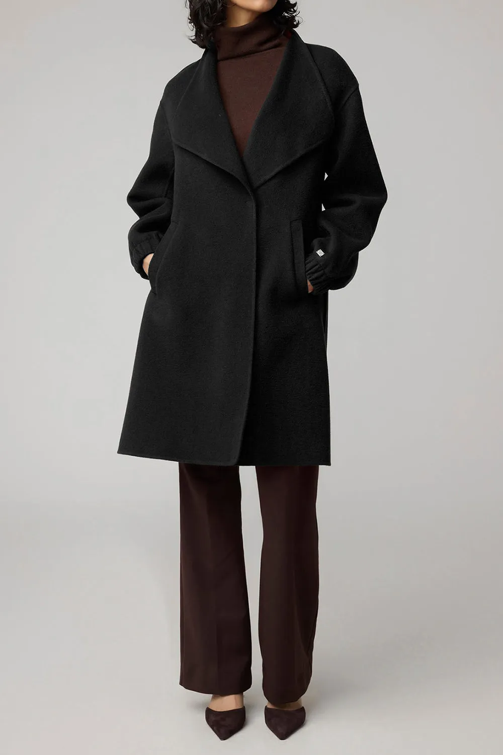 Souzie Black | Oversized Wool Coat