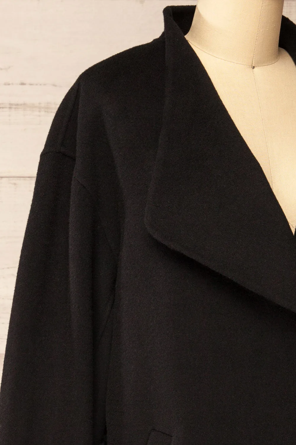 Souzie Black | Oversized Wool Coat