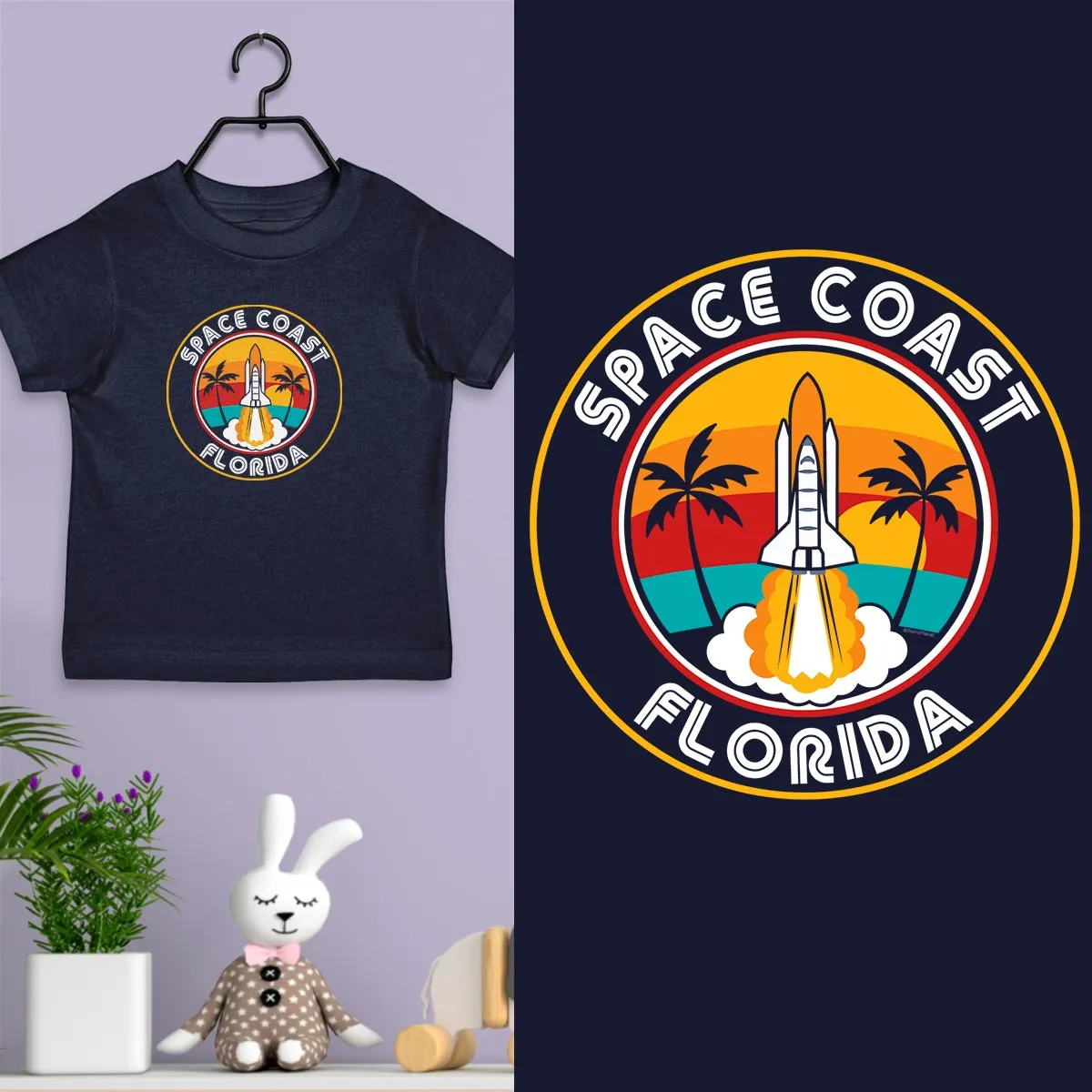 Space Coast Florida T-Shirt, Youth Unisex XS-XL, Toddler 2T-5/6