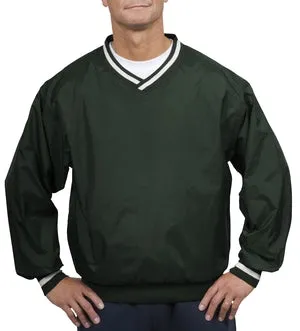 Sport-Tek - V-Neck Wind Shirt with Stripe Trim.  JP62