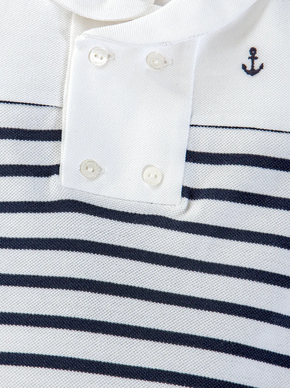 SS24 Patachou Baby Boys Navy Blue & White Nautical Romper