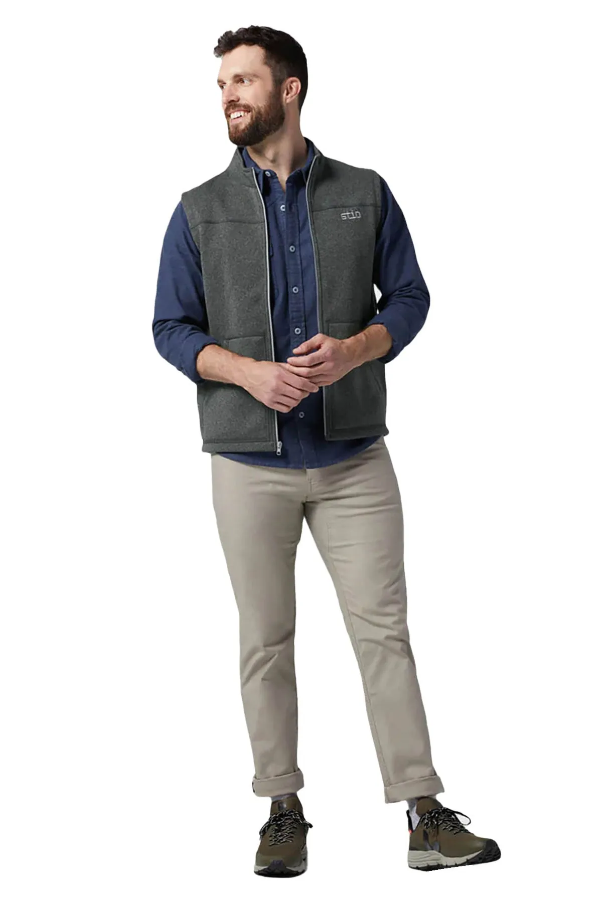 STIO Men's Wilcox Fleece Vest, Abyss Heather