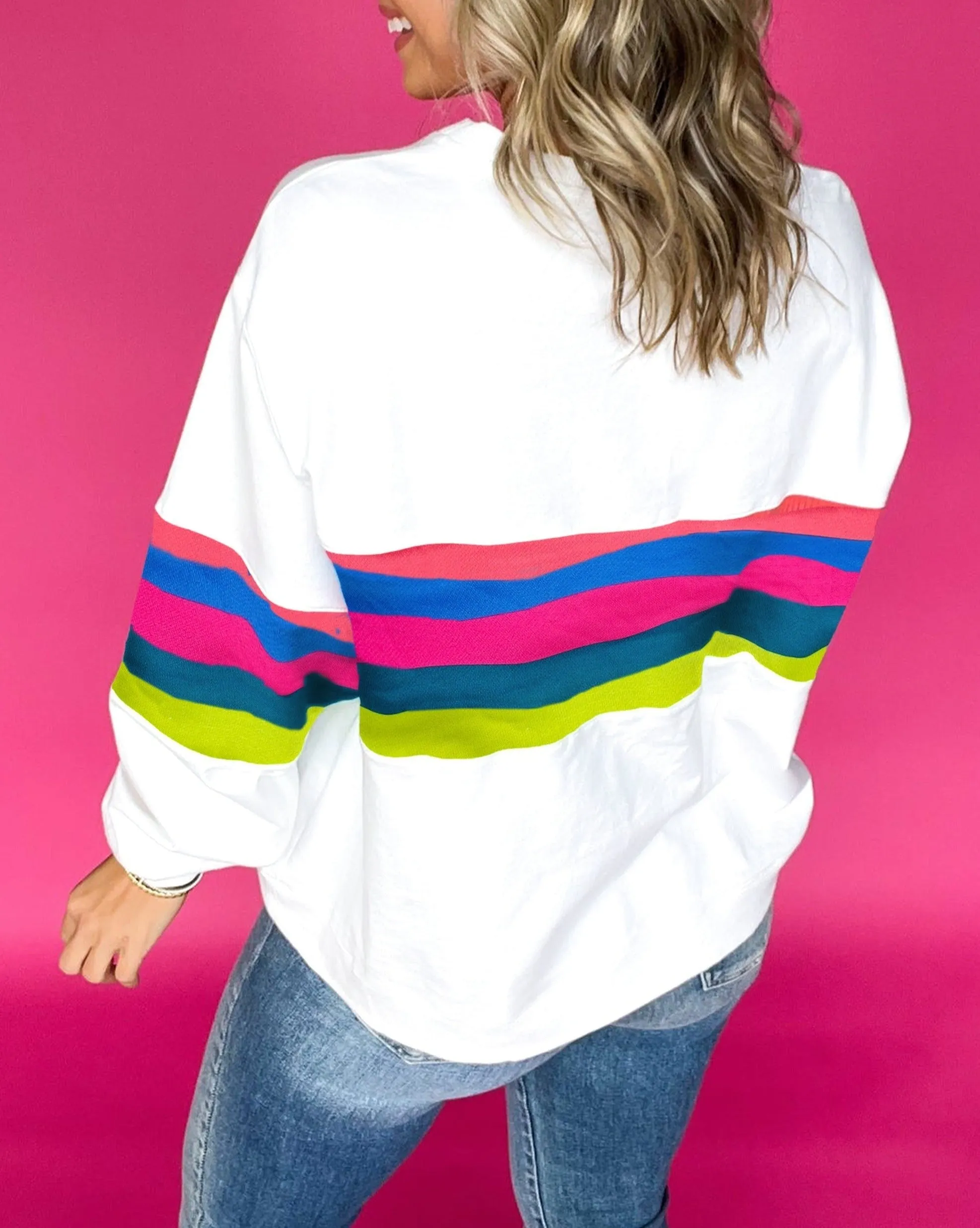 Stripe Colorblock Long Sleeve T-Shirt