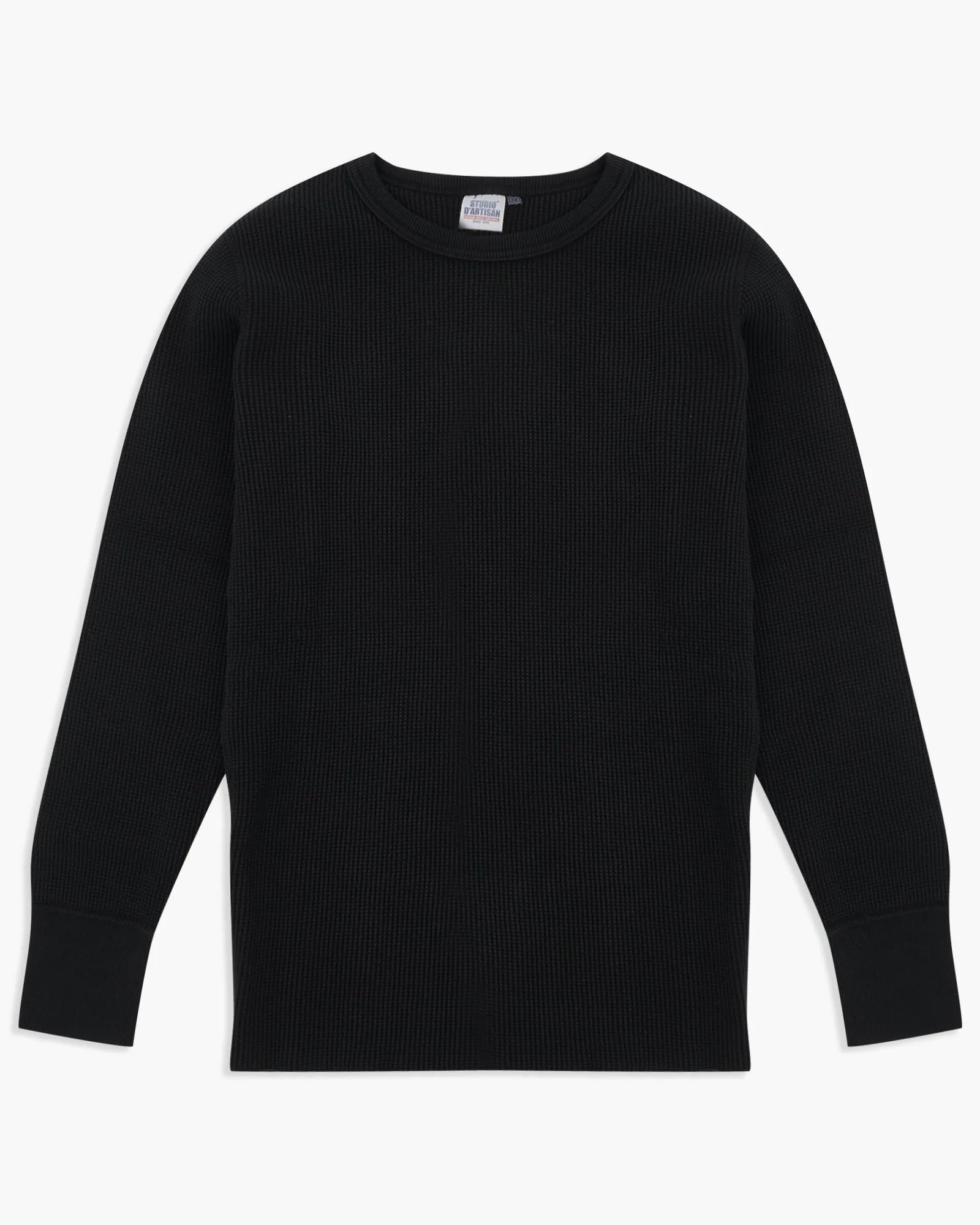 Studio D'Artisan 9936 L/S Heavy Knit Thermal Tee - Black