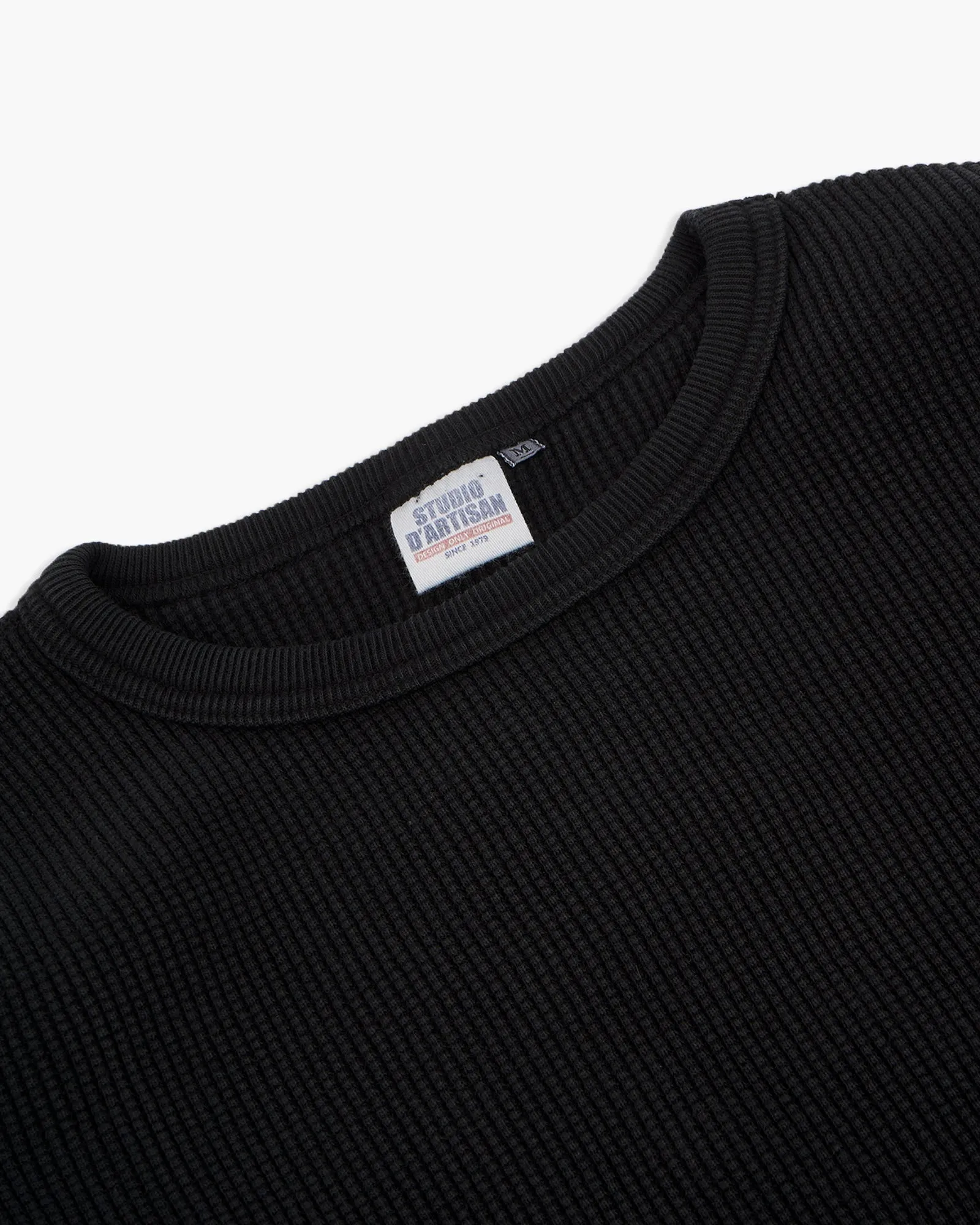 Studio D'Artisan 9936 L/S Heavy Knit Thermal Tee - Black