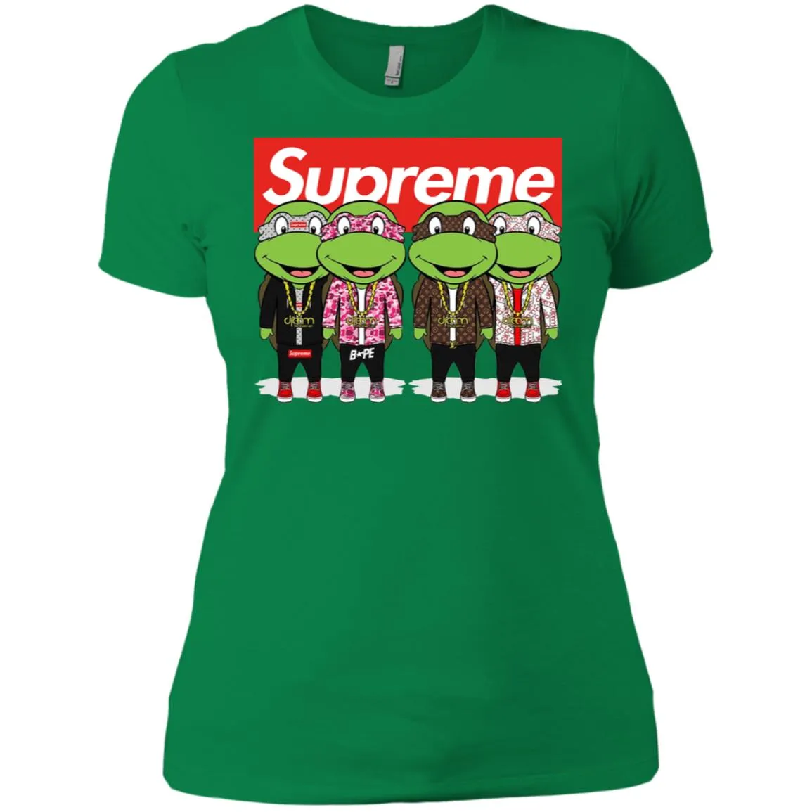 Supreme Turtle T-shirt Women Cotton T-Shirt