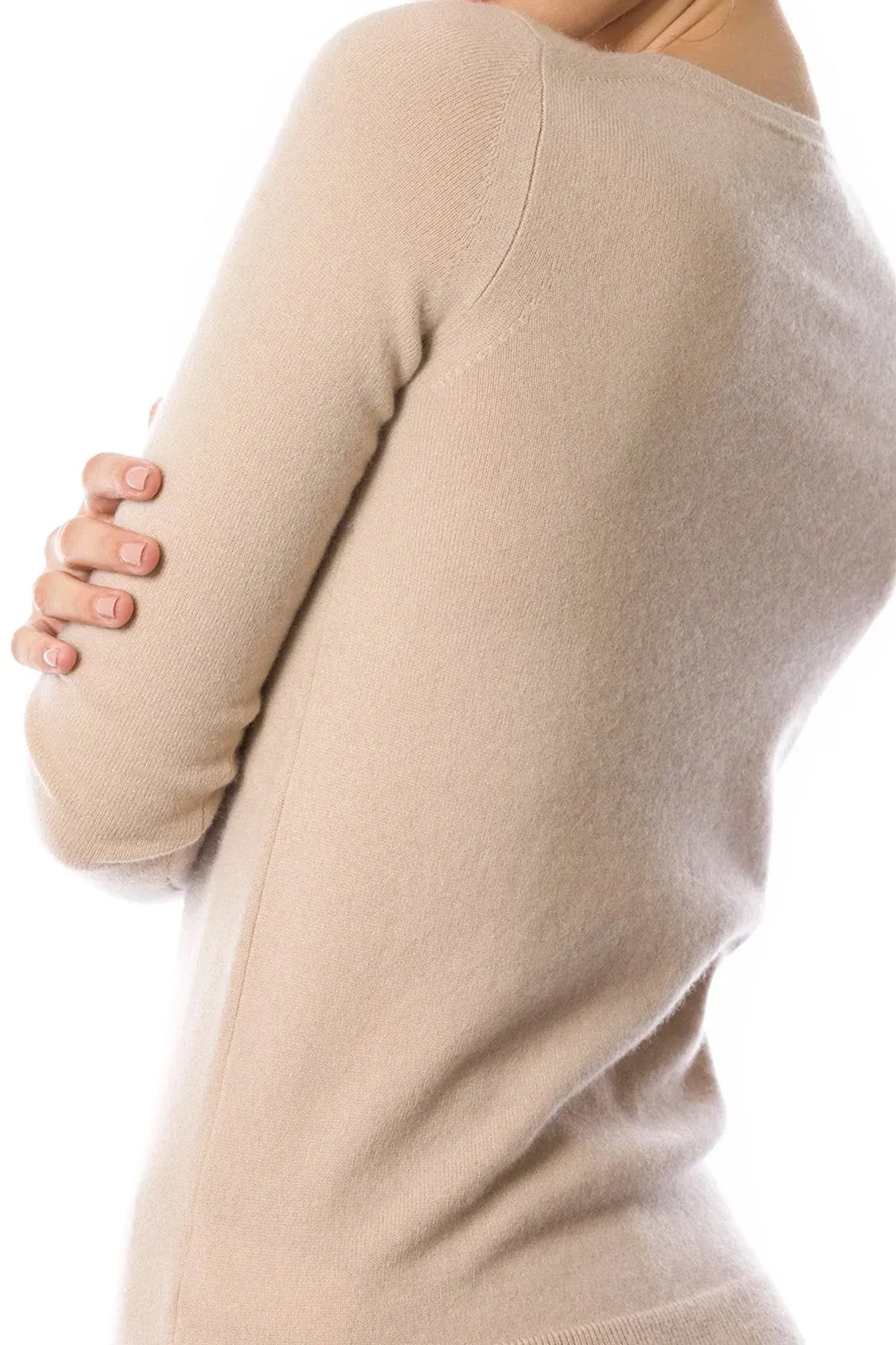 Sustainable Cashmere Crew Neck Sweater - Camel