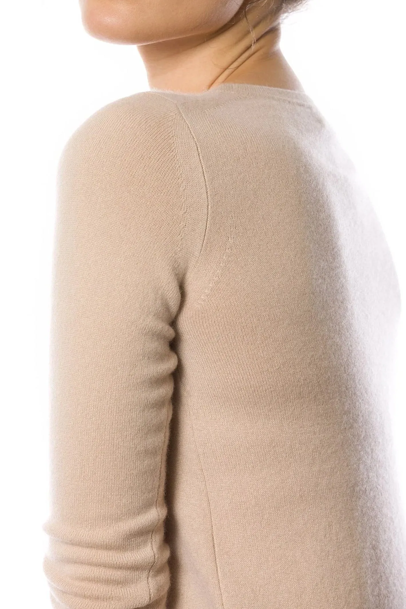 Sustainable Cashmere Crew Neck Sweater - Camel