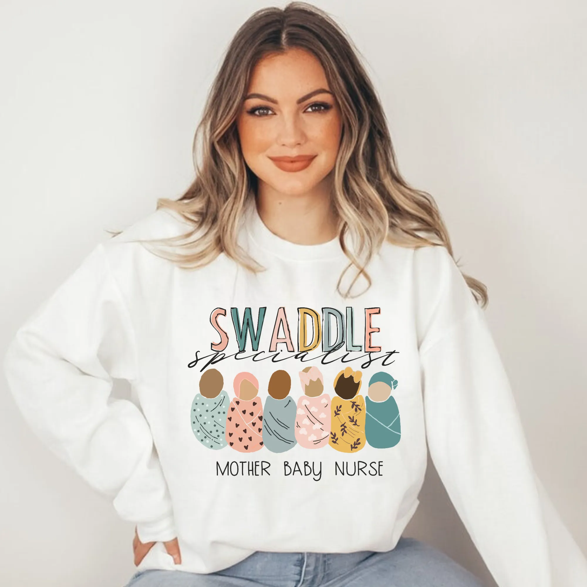 Swaddle Specialist Sweatshirt |  Mother-Infant Nurse Crewneck Sweatshirt