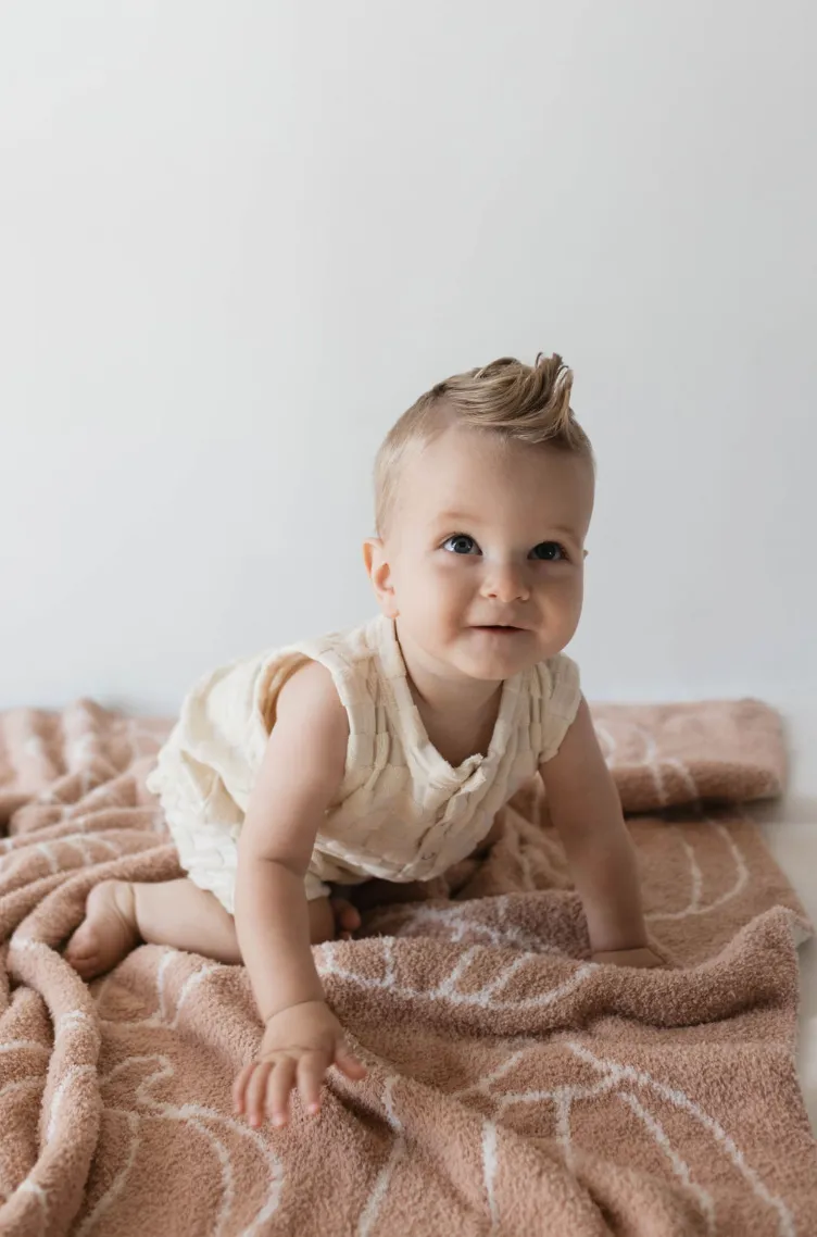 Tank Romper | Cream Checkerboard