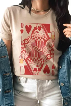 TEEK - PLUS SIZE - CHAMPAGNE QUEEN OF HEARTS TEE