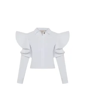 Thallo Ruffle Shoulder Shirt