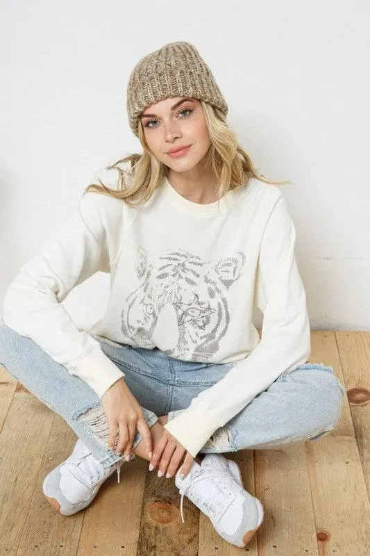 Tiger Studded Star Sweatshirt